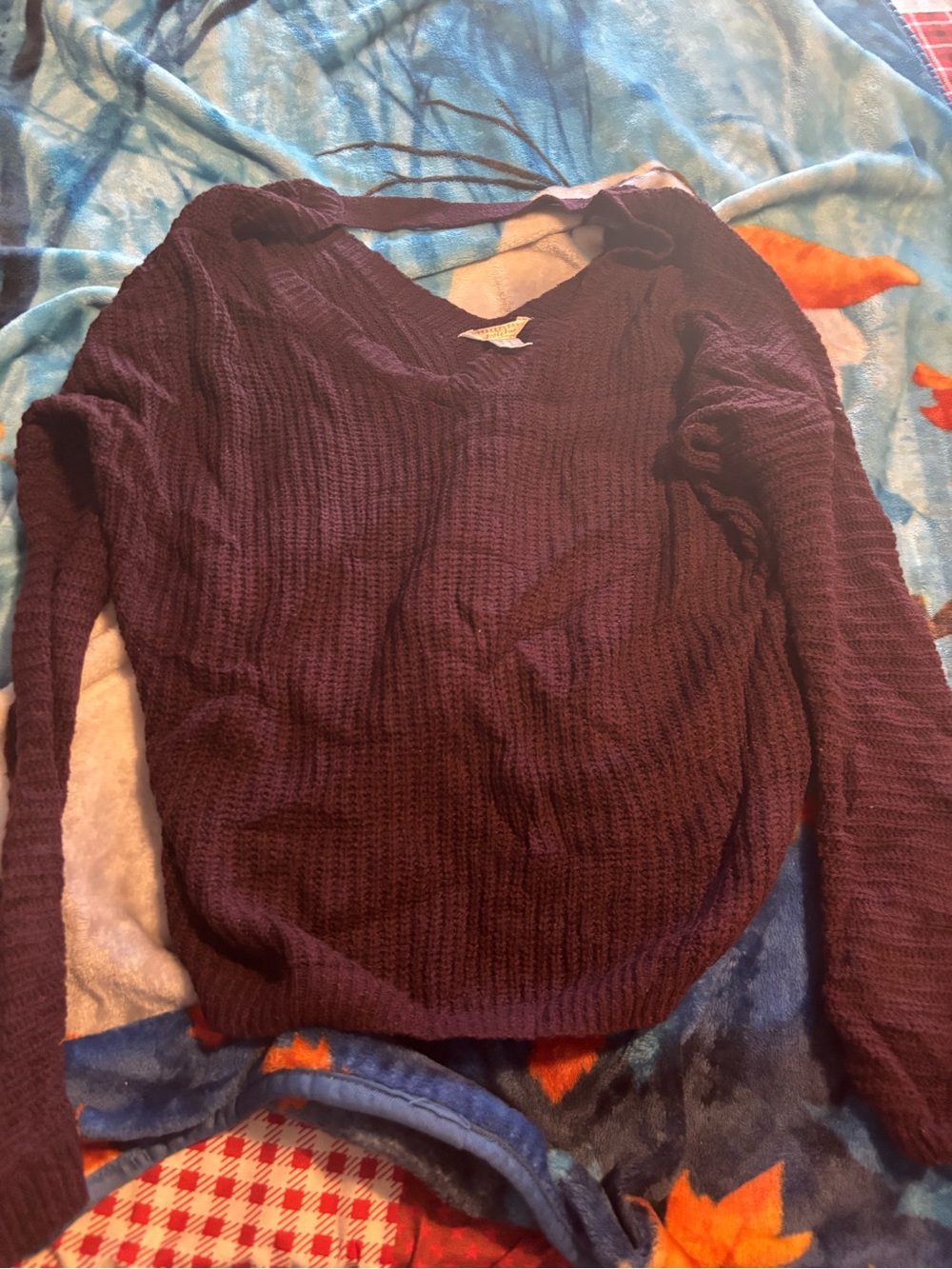 Streetwear Society Purple V-Neck Sweater